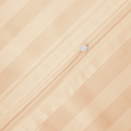 Pościel bambusowa satyna bawełniana 180x200 Bamboo paski, beżowa