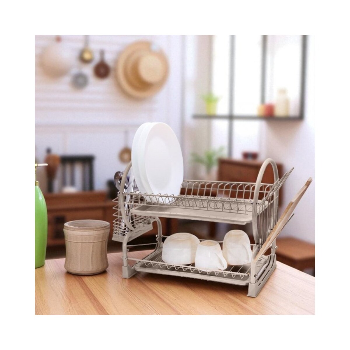 Brunbeste suszarka dwupoziomowa do naczyń z ociekaczem i tacą 63257