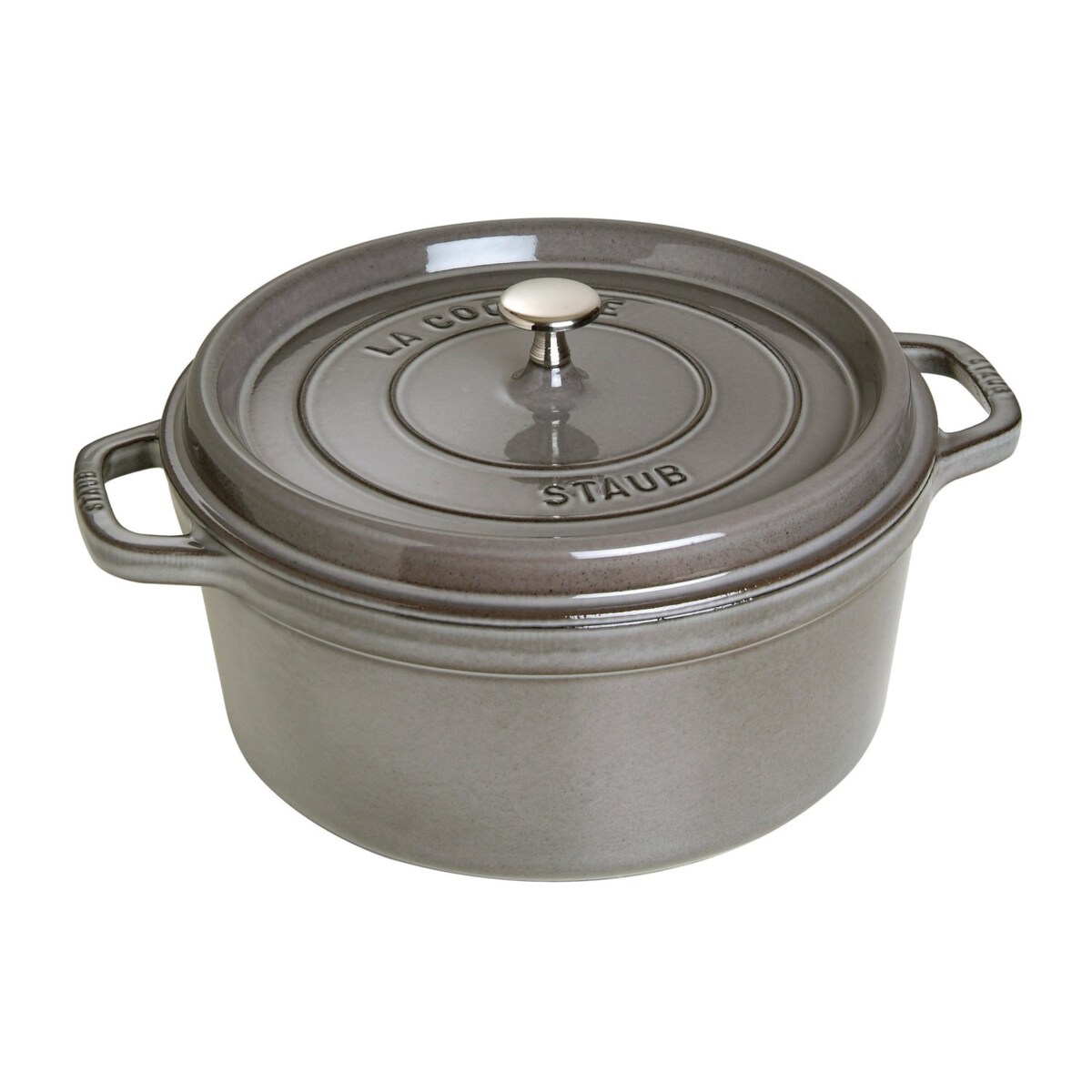 Garnek żeliwny okrągły Staub - 6.7 ltr, Grafitowy