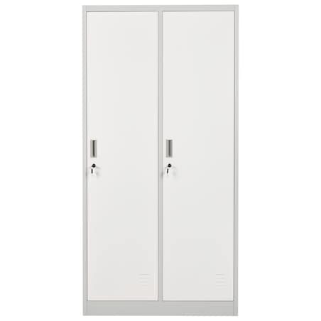 Szafa socjalna ubraniowa dwudrzwiowa ATHLETE Metal Szary/ biały