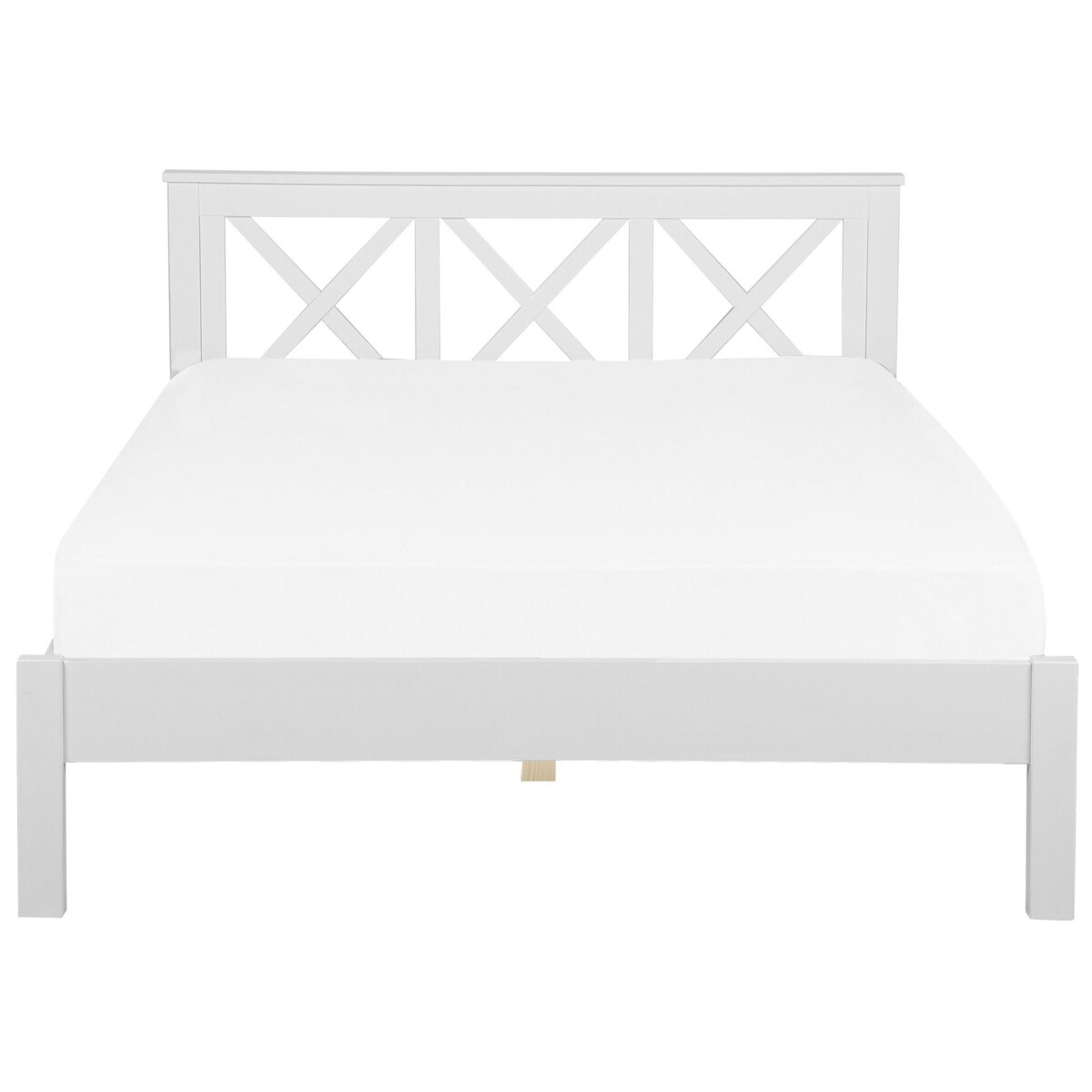 Łóżko drewniane 180 x 200 cm białe TANNAY