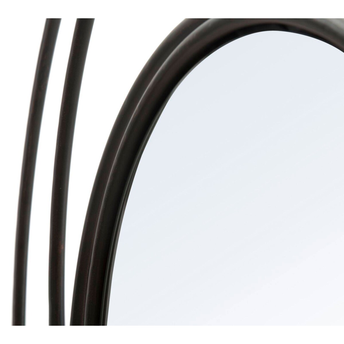 Lustro ścienne w metalowej ramie, Ø 80 cm