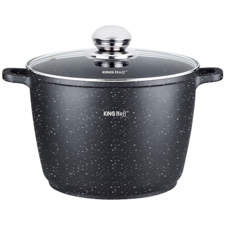 Garnek z powłoką marmurową 10L 28cm indukcja gaz KINGHOFF