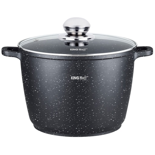 Garnek z powłoką marmurową 10L 28cm indukcja gaz KINGHOFF