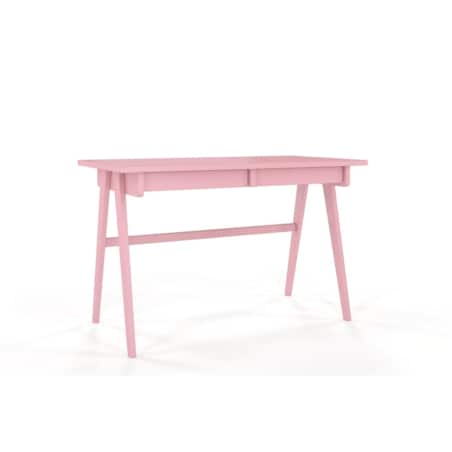 Drewniane biurko / toaletka z szufladami Visby EDDA / kolor pudrowy róż