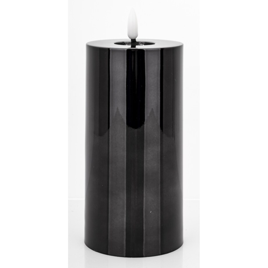 Świeca LED z tworzywa sztucznego Timer 17x7,5x7,5 cm BATTI czarna