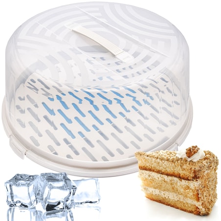 Pojemnik Na Tort Chłodzący Na Ciasto 15,6 Cm Okrągły Tortownica Z Pokrywą
