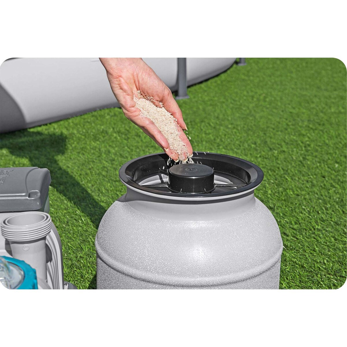 Pompa piaskowa do basenu 6056 l/h + tabletki multifunkcyjne chemia Bestway