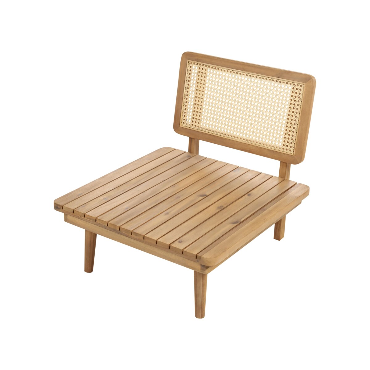 Zestaw wypoczynkowy ACCADIA Drewno akacjowe (certyfikat FSC®) Jasnobeżowy dla 4 osób