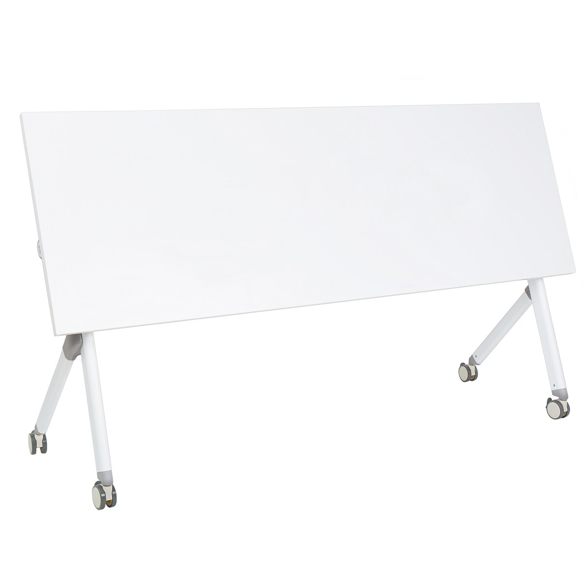 Składane biurko BENDI Biały 180 cm 60 cm z kółkami