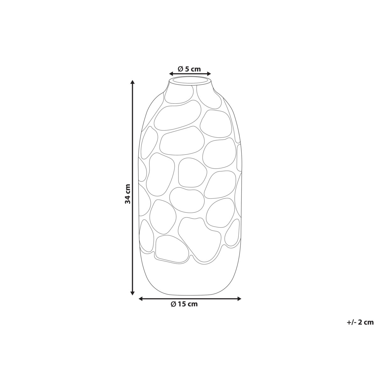 Wazon dekoracyjny ceramiczny 34 cm biały CENABUM