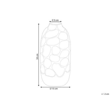Wazon dekoracyjny ceramiczny 34 cm biały CENABUM
