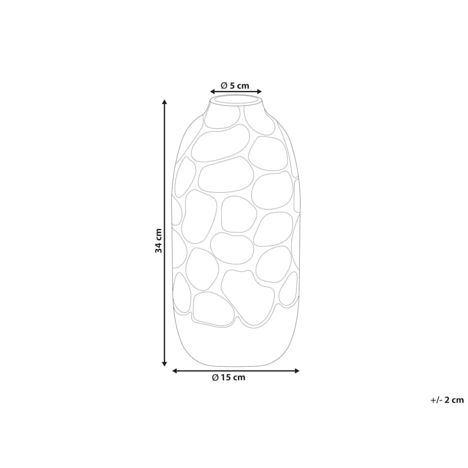Wazon dekoracyjny ceramiczny 34 cm biały CENABUM