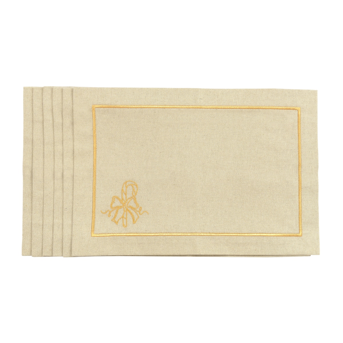 Podkładki Candy Cane Jouful Christmas Goldenline – komplet 6 szt.