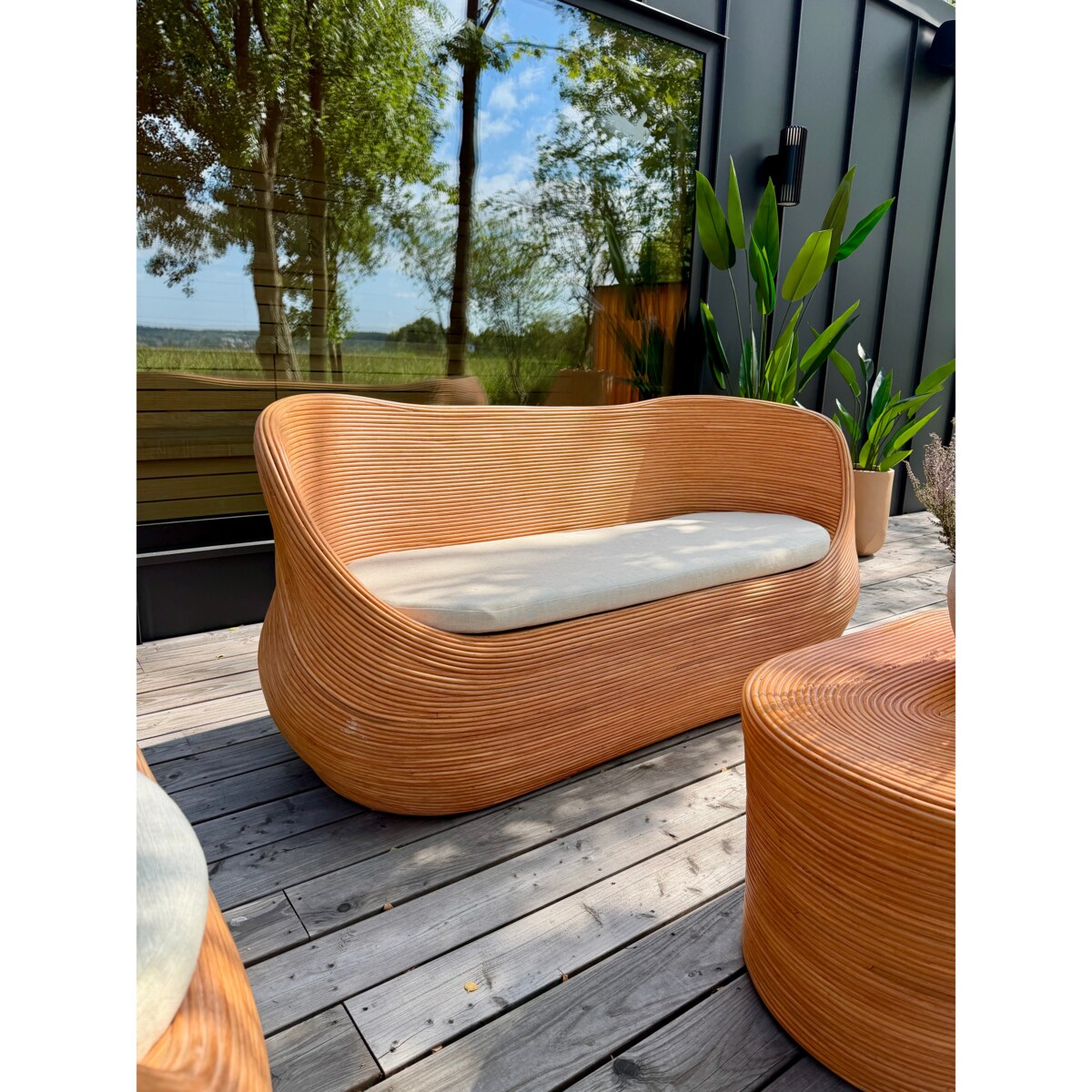 Sofa rattanowa Tegal koniak Monnarita