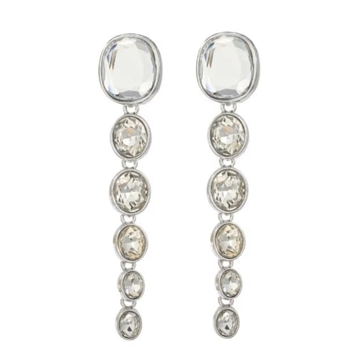 Kolczyki srebrne kryształowe długie niesamowicie efektowne