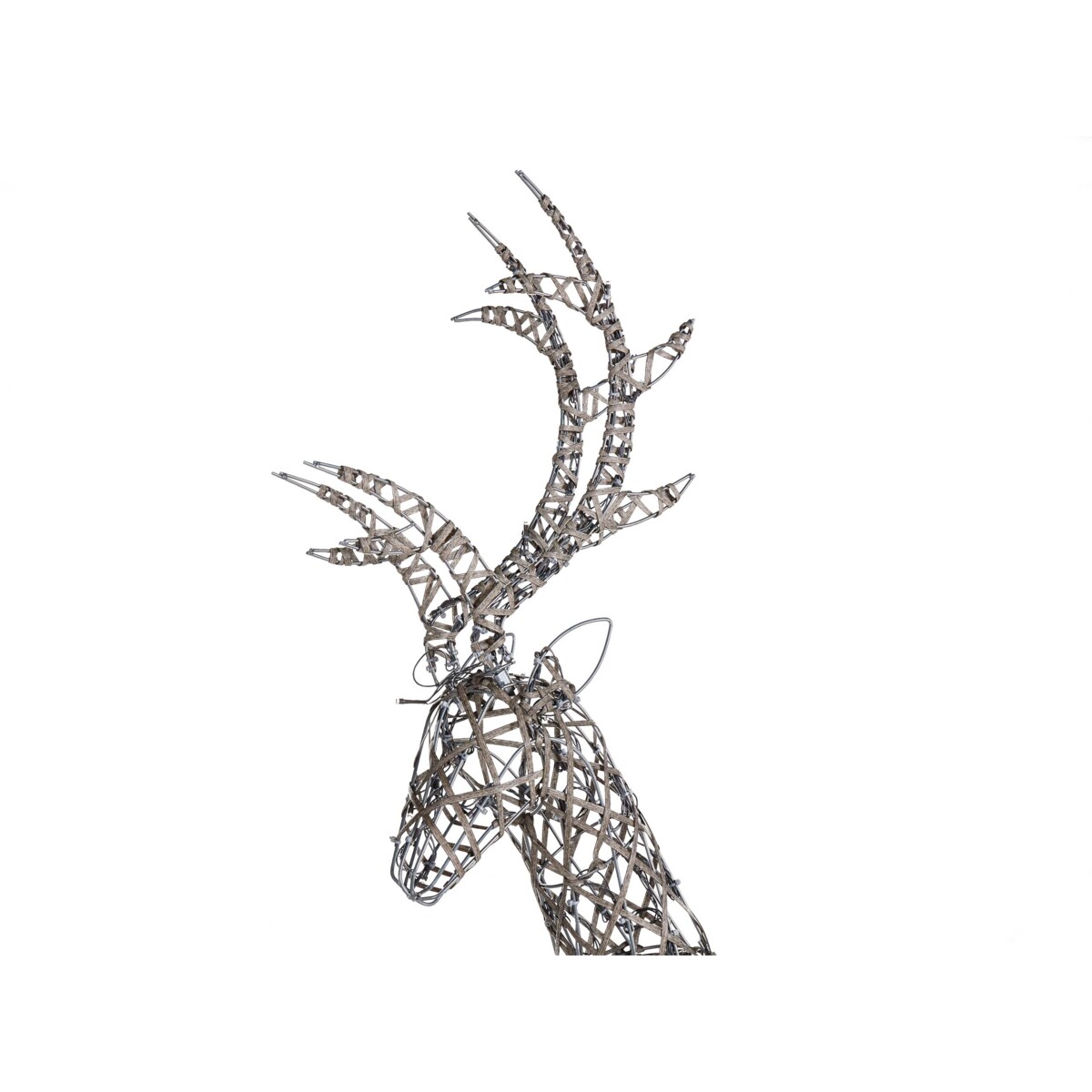 Dekoracja ogrodowa LED renifer 140 cm srebrna HUSAVIK