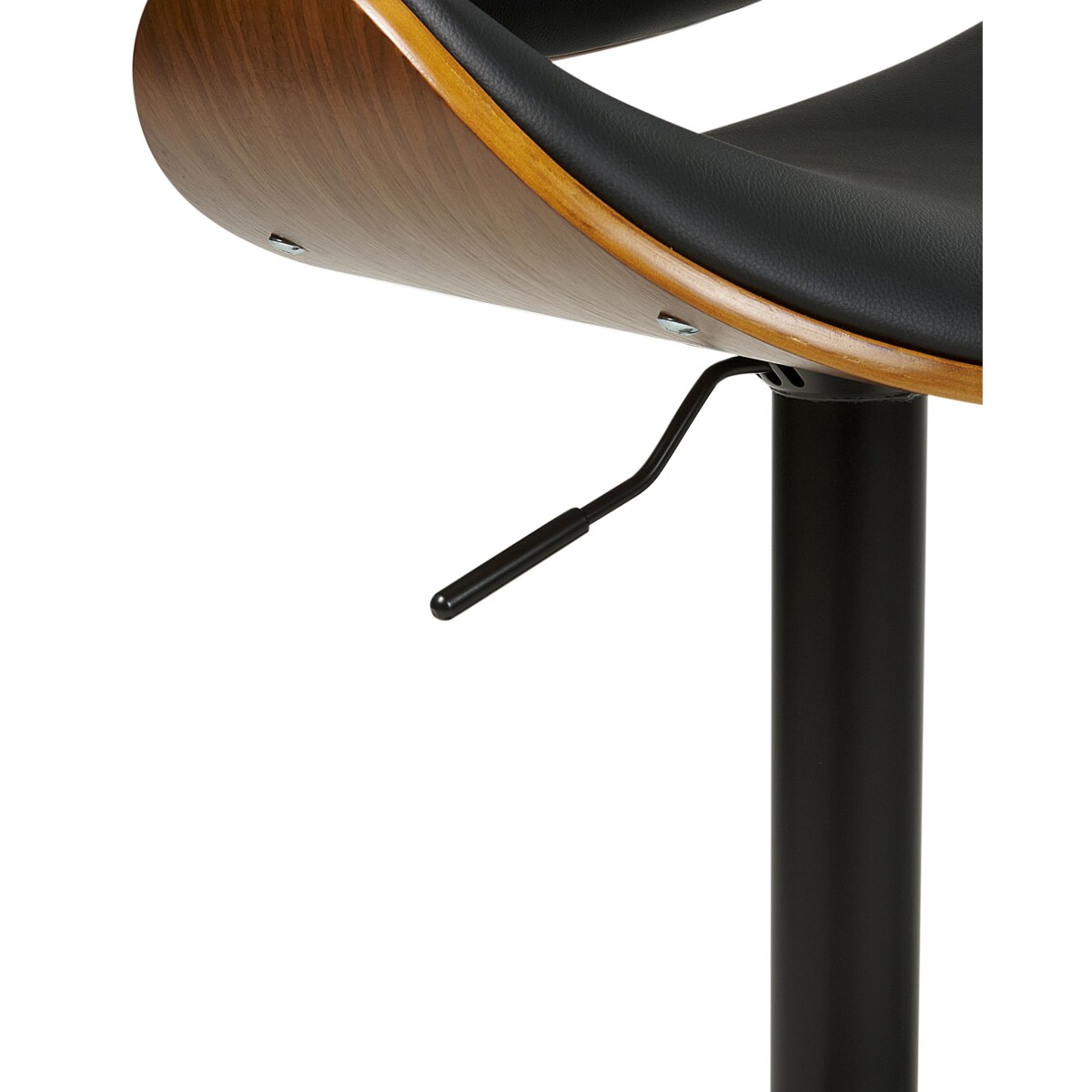 Zestaw 2 krzeseł barowych ROTTERDAM II Ekoskóra Obrotowy Czarny