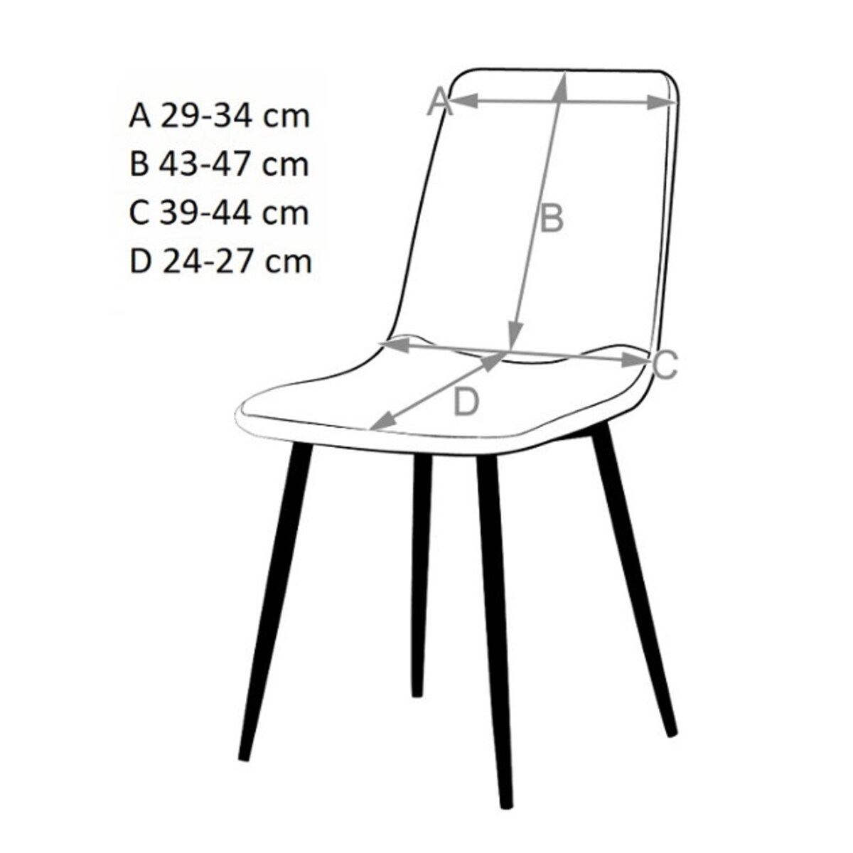 POKROWIEC NA KRZESŁO SKANDYNAWSKIE SZARY WELUR ELASTYCZNY [21EA]