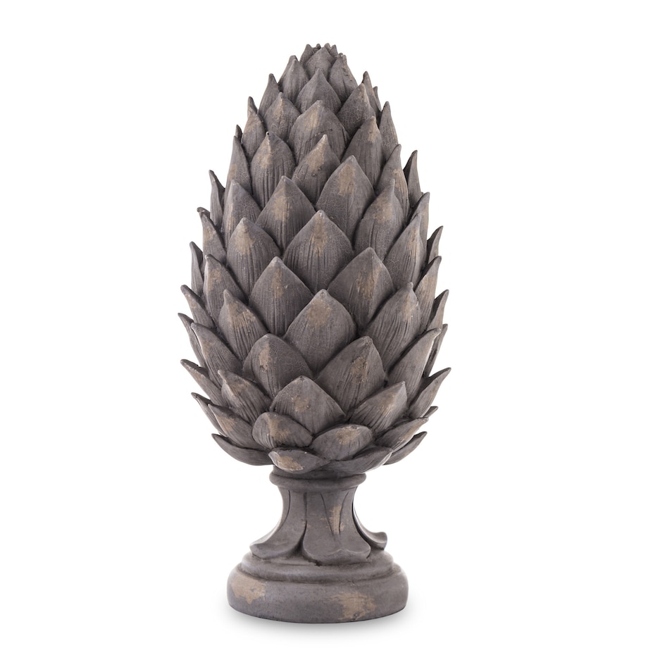 Ozdoba - karczoch 46x22x22 szary duży