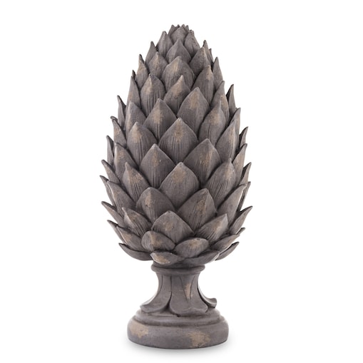 Ozdoba - karczoch 46x22x22 szary duży