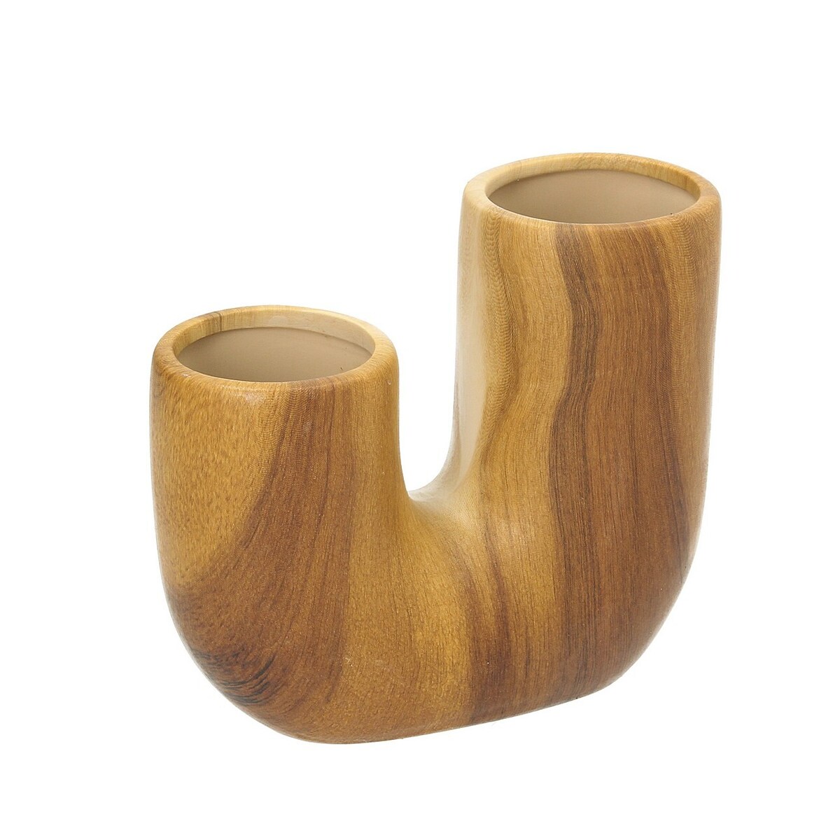 Wazon ceramiczny z wzorem drewna WILHELMY, 14,5 cm
