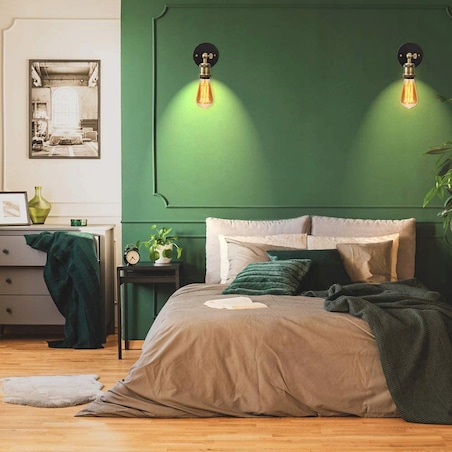 Lampa Ścienna Kinkiet Loft Czarna Vintage Retro