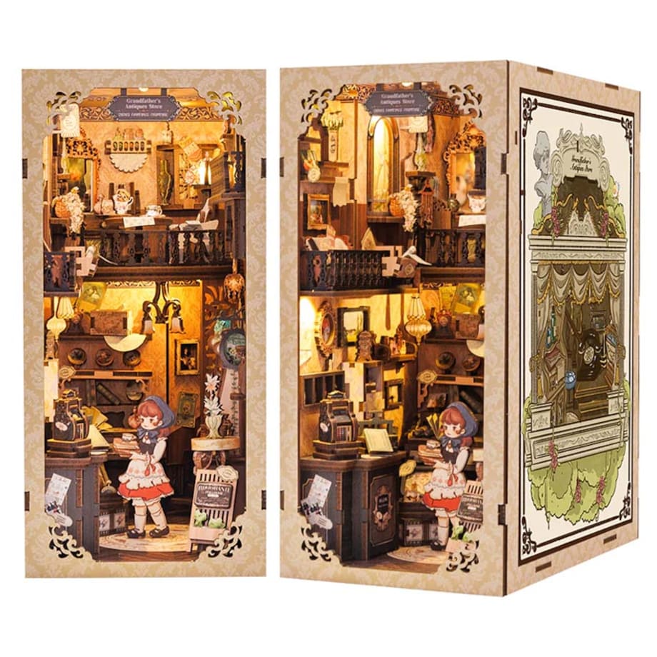 Miniaturowy domek Book Nook - Sklep z antykami - CuteBee