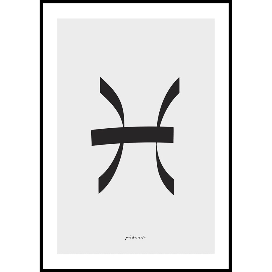 plakat znak zodiaku ryby 50x70 cm