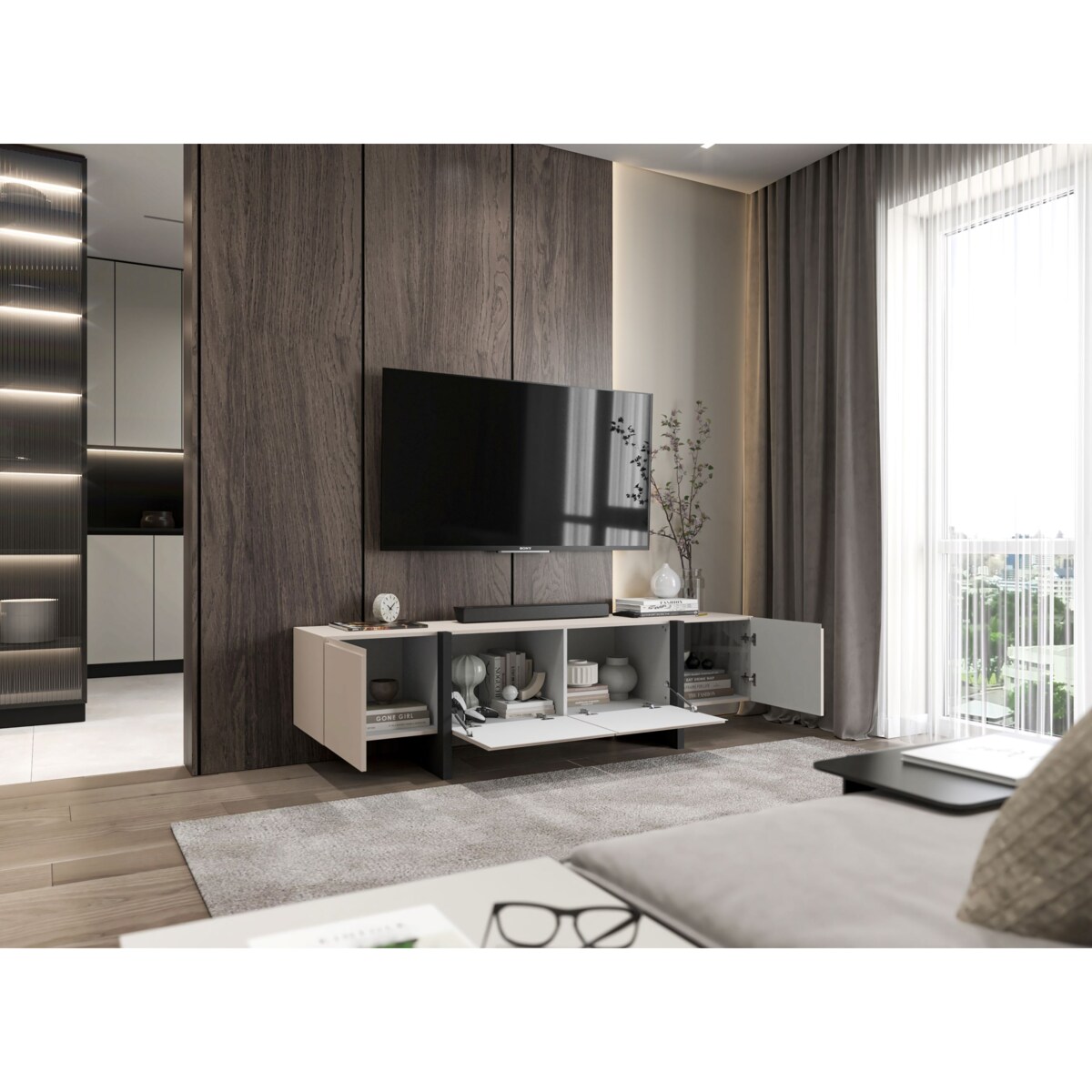 Oryginalna Szafka RTV Kenzo Komoda RTV Boho Kaszmir Mat 180 cm