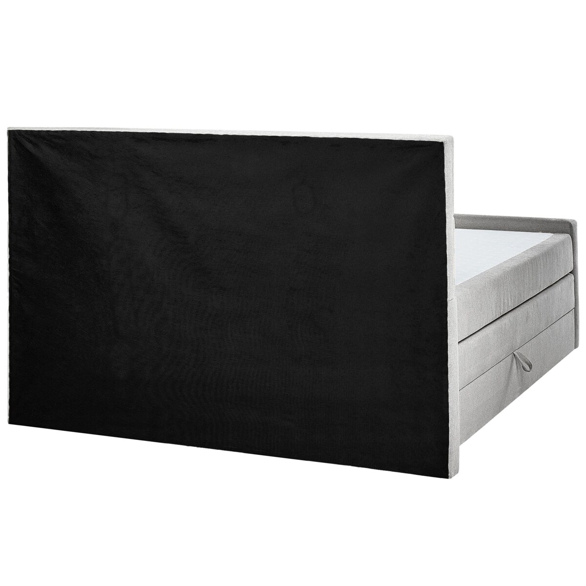 Łóżko kontynentalne z pojemnikami 160 x 200 cm jasnoszare ARISTOCRAT