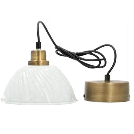 LAMPA SUFITOWA WISZĄCA NAD STÓŁ MAŁA 20cm BIAŁA LOFT METALOWA DO SALONU