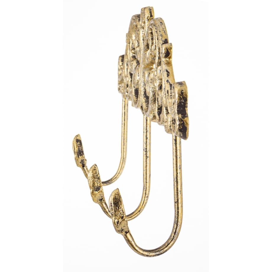 Wieszak ścienny metalowy 19,5x38x6 cm GANSO potrójny