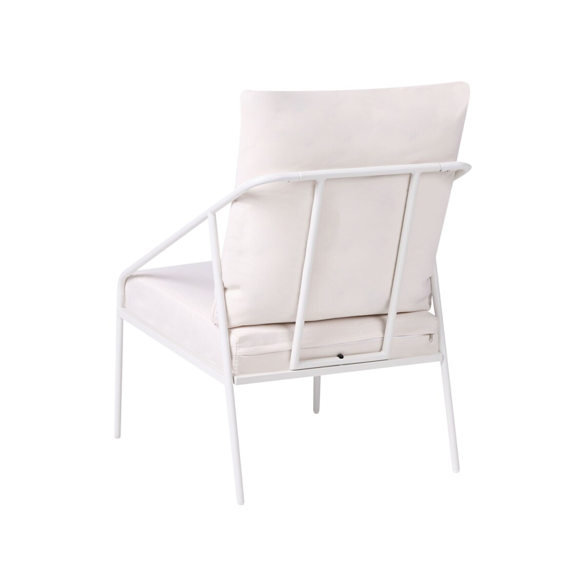 Zestaw ogrodowy ze stolikiem dla 4 osób USTICA Metal Biały