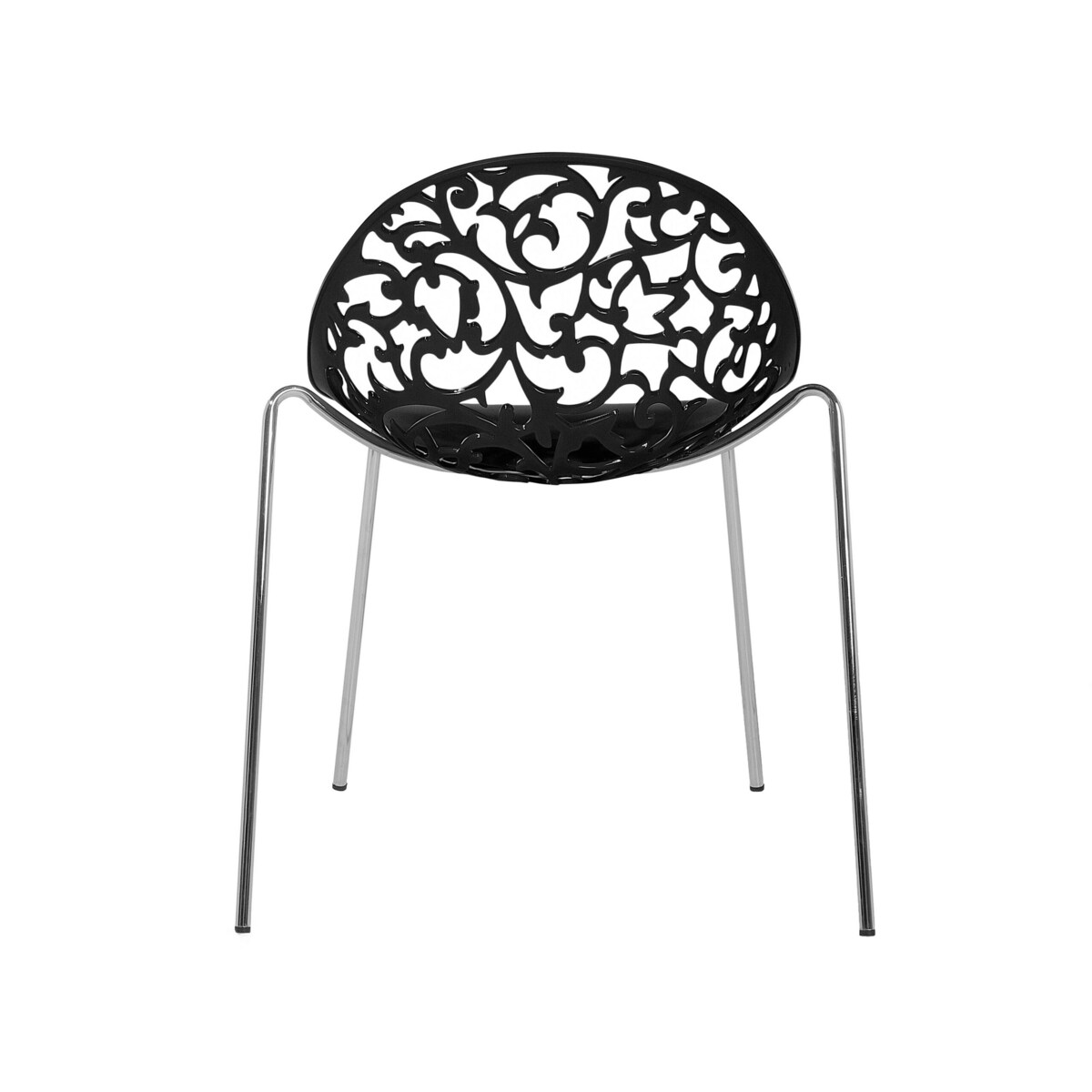 Zestaw 4 krzeseł do jadalni czarny MUMFORD