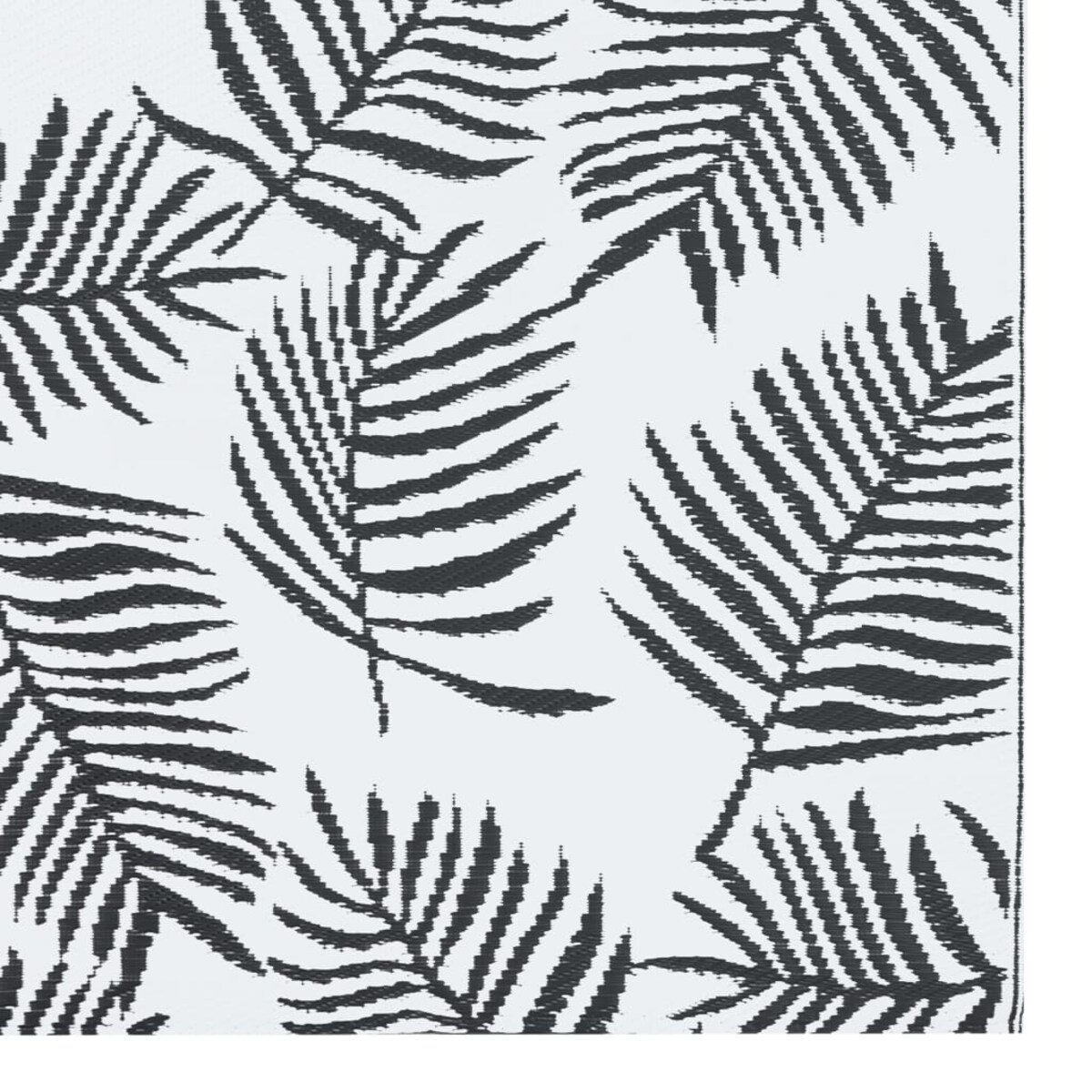 vidaXL Dywan na zewnątrz, ARAKIL biało-czarny, 120x180 cm, PP