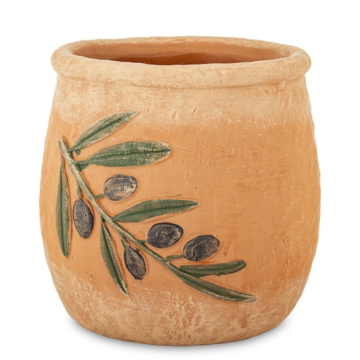 Osłonka cementowa 25x23x23 cm OLIVE-3 pomarańczowa