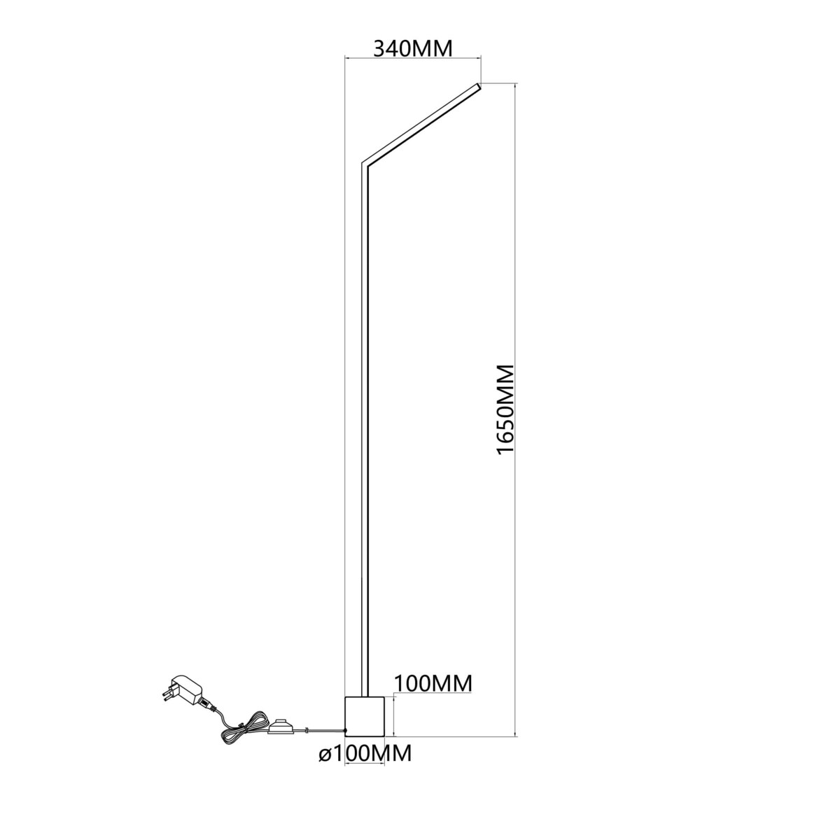 LAMPA PODŁOGOWA PORTIMA CZARNA