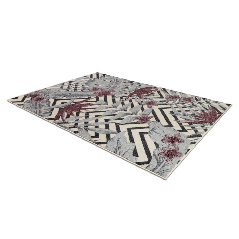 Dywan HEOS 78540 krem / bordo LIŚCIE 160x220 cm