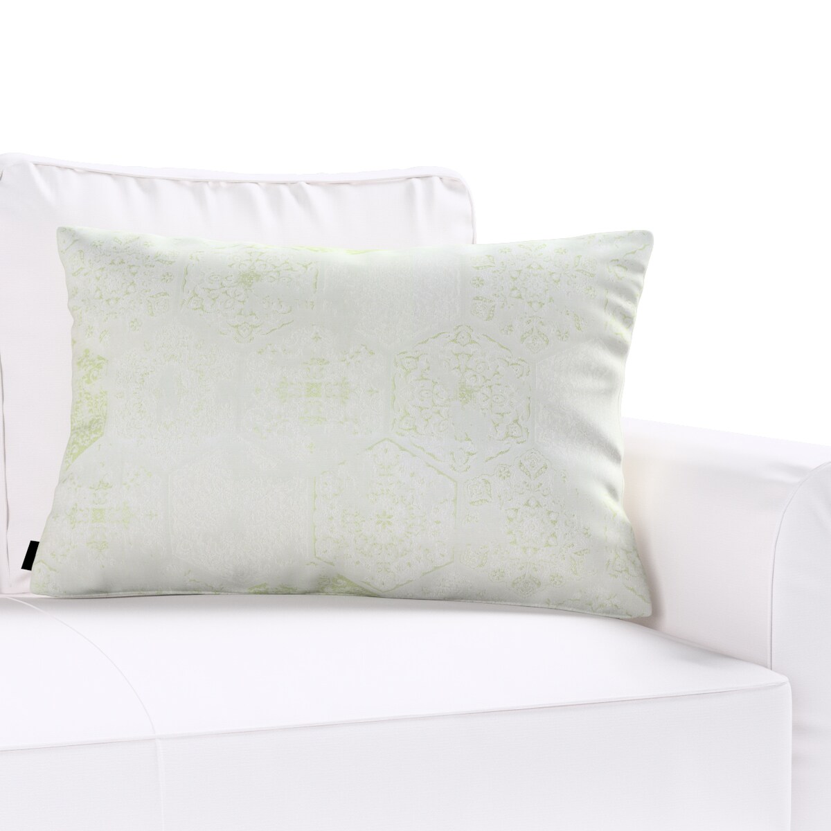 Poszewka Kinga na poduszkę prostokątną 47x28 zielony ornament