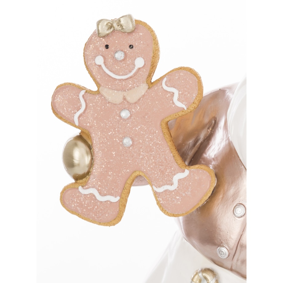 Figurka Święty Mikołaj z ciasteczkiem JOY 32,5x22x12 cm