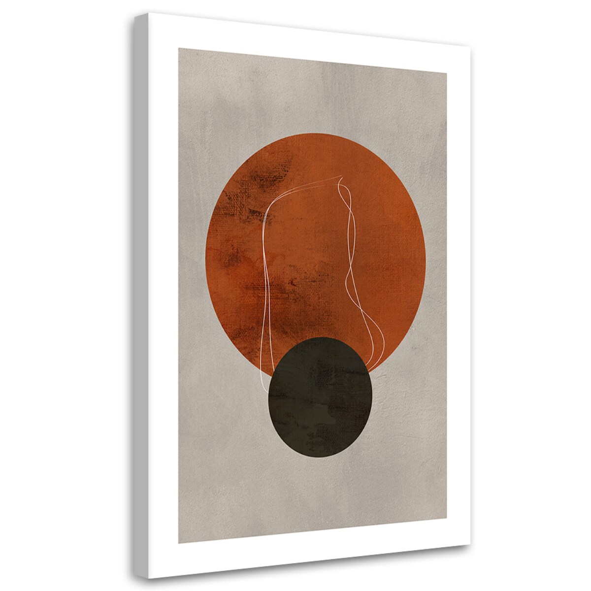 Obraz na płótnie, Koła i linie w stylu boho