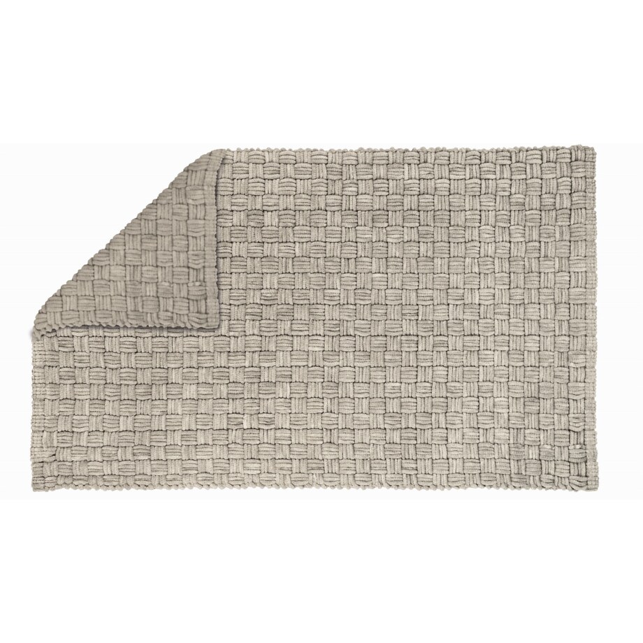 Kleine Wolke Matino ręcznie tkany dywanik łazienkowy 60x100 cm beż macadamia nić szenilowa