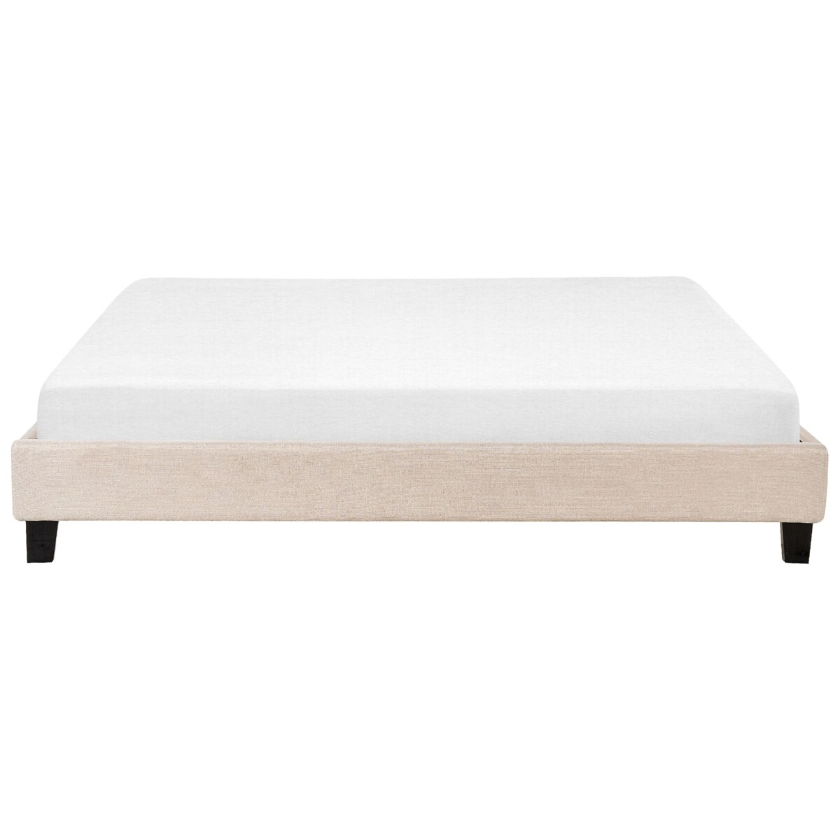 Łóżko tapicerowane bez zagłówka 180 x 200 cm beżowe ROANNE