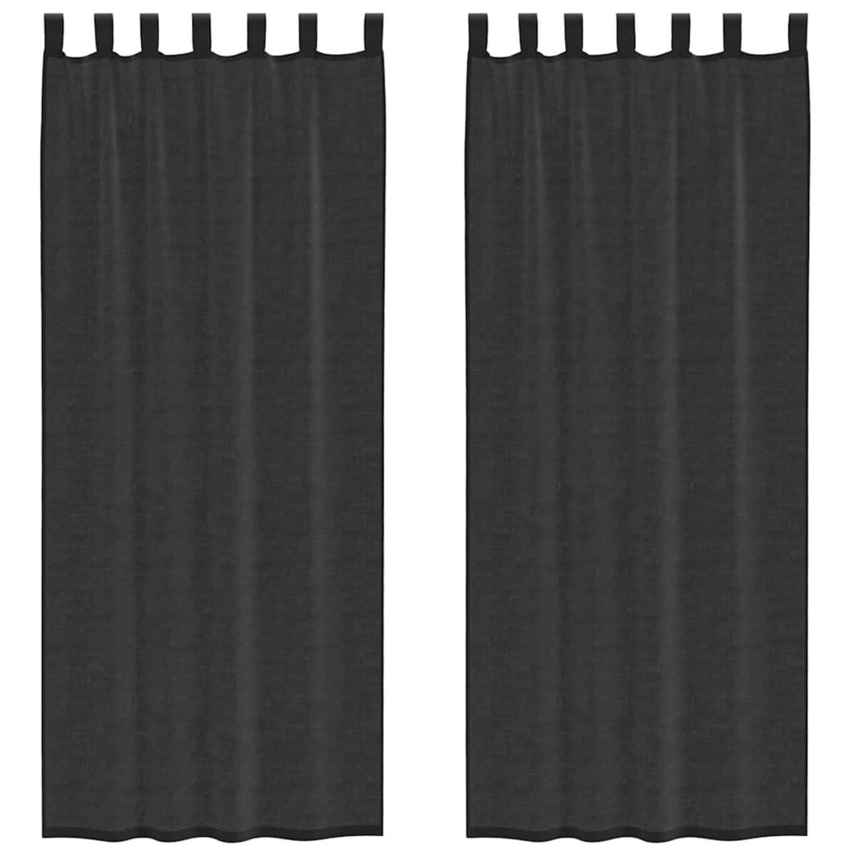 vidaXL Zasłony woalowe z zakładką na górze 2 szt. Czarne