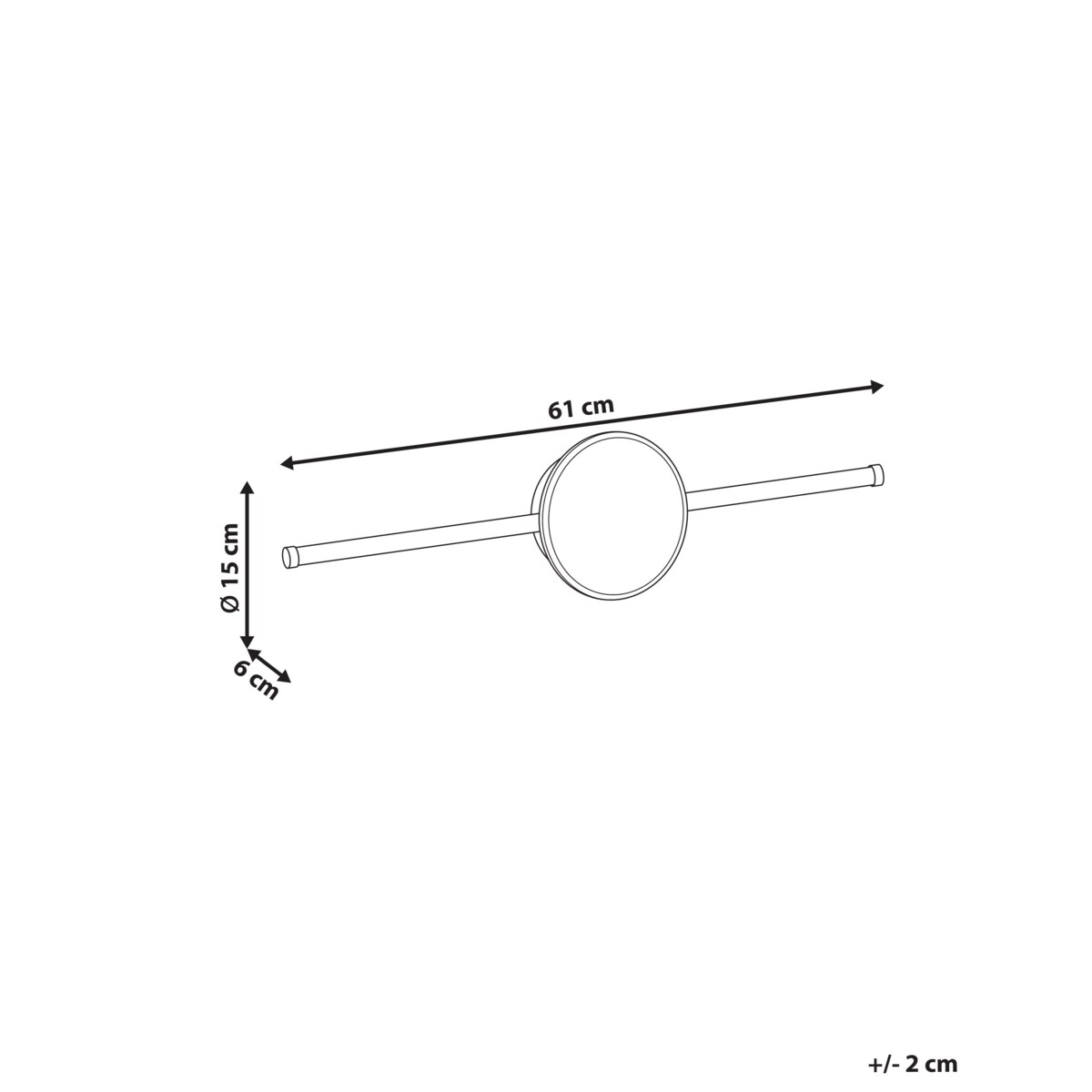 Kinkiet LED obrazowy/łazienkowy OTHAIN Metal Czarny