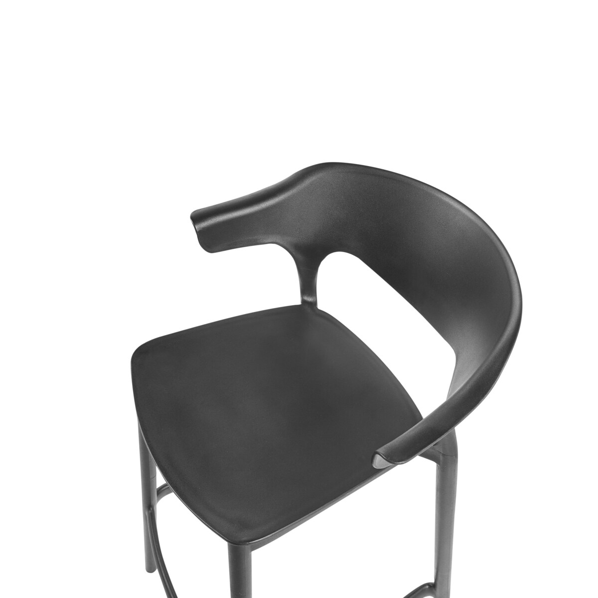 Zestaw 2 krzeseł ogrodowych GUBBIO Czarny