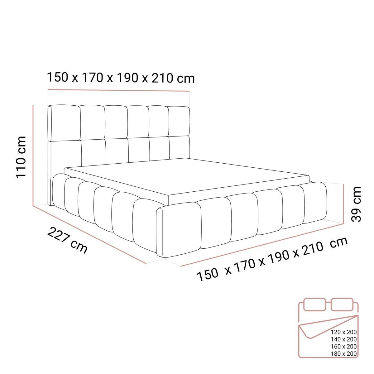 Łóżko tapicerowane VENEZIA, pojemnik na pościel, stelaż 34, 120x200, Royal Velvet 185