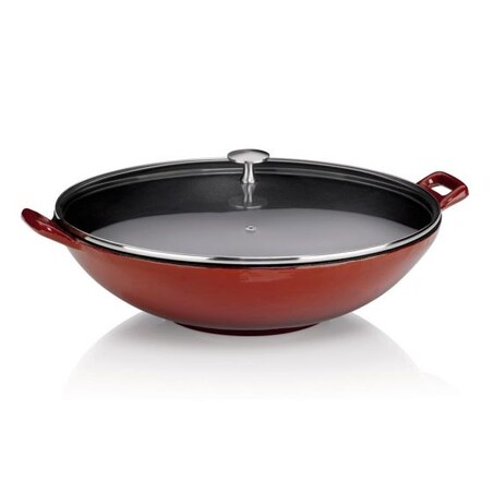 Wok z pokrywką 4 l (czerwony) Calido Kela