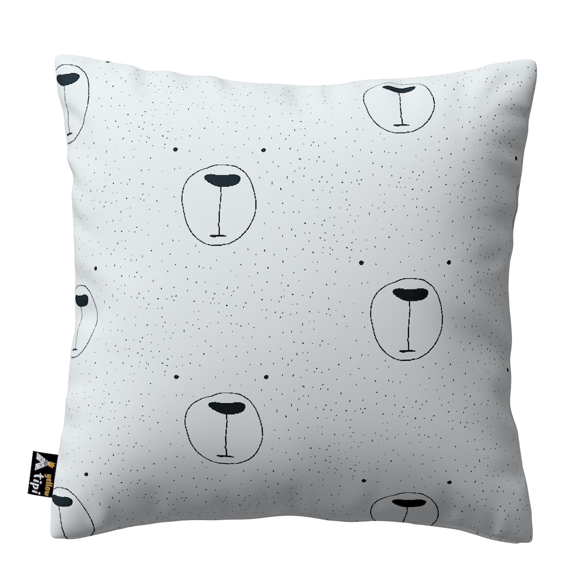 Poszewka Milly 43x43 ecru-czarny